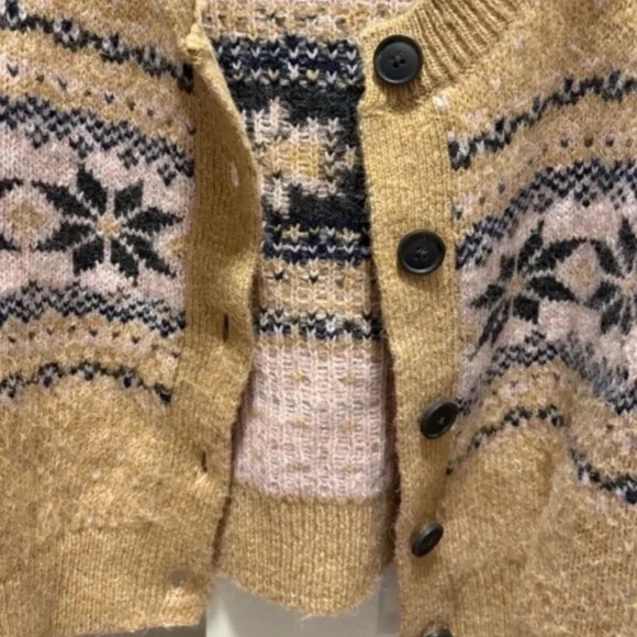 Old Navy Holiday Fair Isle Cardigan Sweater - Picture 6 of 8